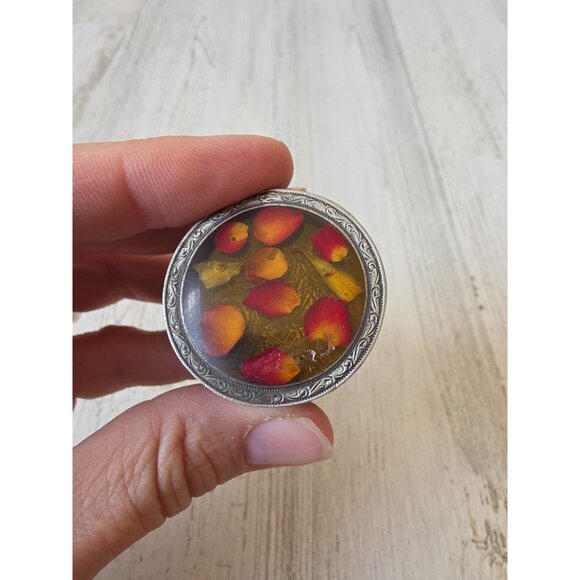 Mini trinket pill box dried flower vintage containers - Picture 2 of 8